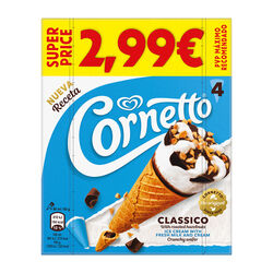 Helado cono Classico cornetto 4x90ml