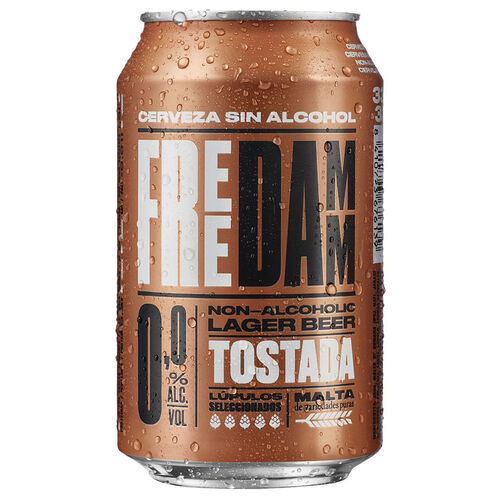 CERVEZA FREE DAMM TOSTADA LATA 33cl image number