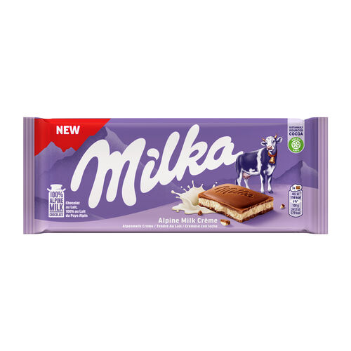 Chocolate cremoso con leche MILKA 100g image number
