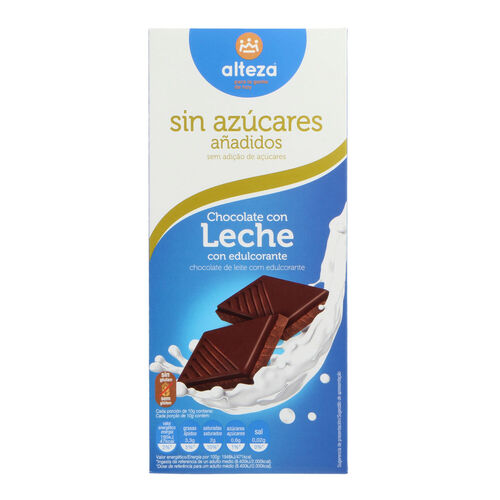 Choco leche sin az&uacute;car ALTEZA 100g image number