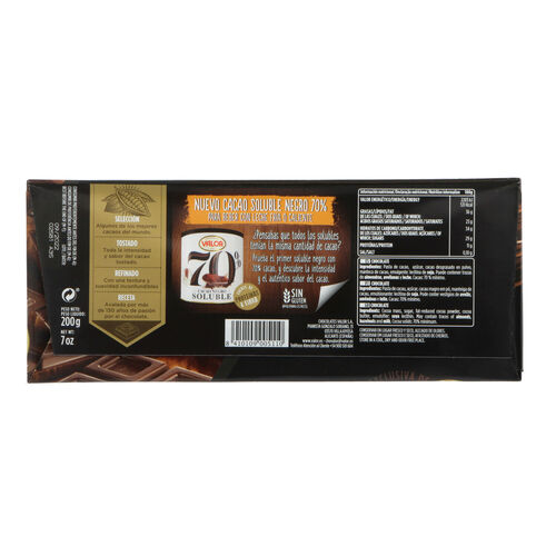 Chocolate VALOR negro 70% 200g image number