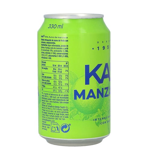 REFRESCO MANZANA KAS LATA 33cl image number
