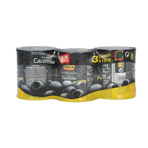 Aceituna negra sin hueso JOLCA 3x50g image number