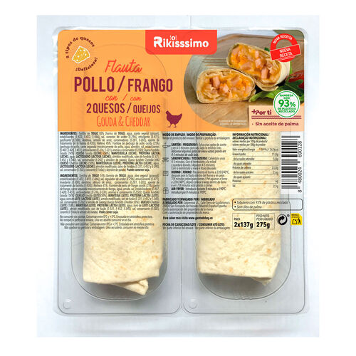 Flauta rellena de queso y pollo RIKISSSIMO 275g image number
