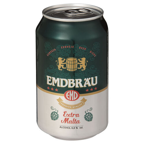 CERVEZA EXTRA MALTA EMDBRAU LATA 33cl image number