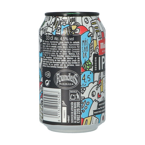 CERVEZA MAHOU IPA LATA 33cl image number