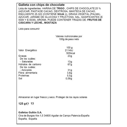 COOKIES chocolate ALTEZA 125g image number