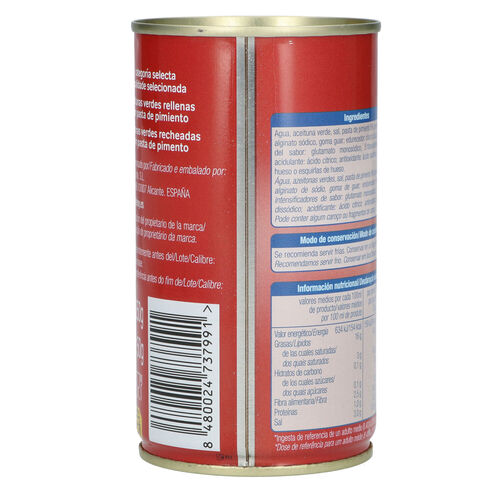 Aceituna rellena de pimiento ALTEZA 350g image number