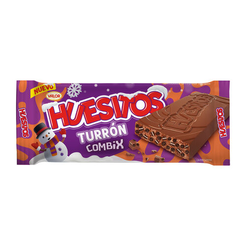 Turrón de chocolate con leche combix HUESITOS 200g image number