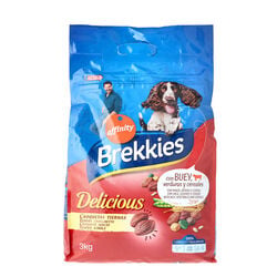 Comida seca para perro adulto con buey BREKKIES 3kg
