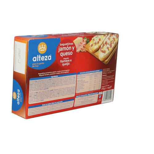 Baguetina congelada de jam&oacute;n y queso ALTEZA 250g image number