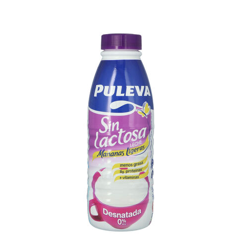 Leche sin lactosa desnatada PULEVA 1L image number