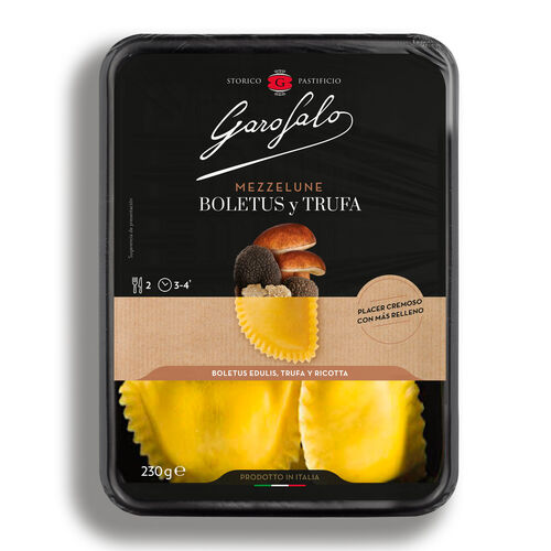 MEZZELUNE DE BOLETUS Y TRUFA GAROFALO 230g image number