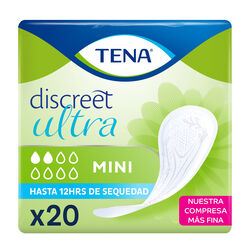 Compresas incontinencia femenina Discreet Mini Ultra TENA 20uds
