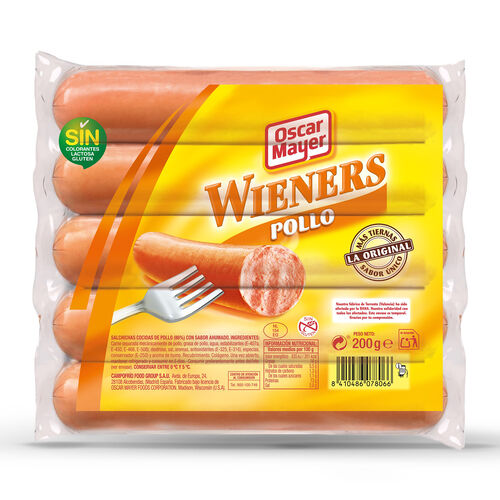 SALCHICHAS DE POLLO WIENERS OSCAR MAYER 3x200g image number