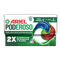 Detergente en c&aacute;psulas ARIEL 14uds