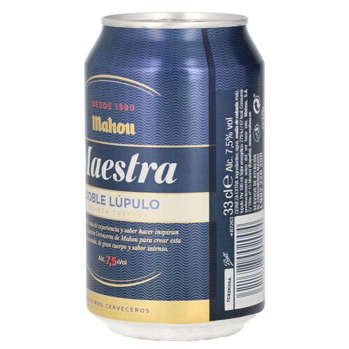 CERVEZA MAHOU MAESTRA LATA 33cl image number