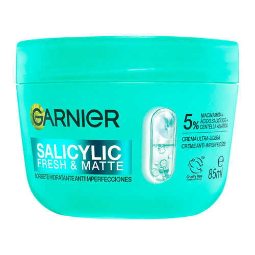 Crema sorbete hidratante antiimperfecciones Salicylic Fresh GARNIER 85ml image number