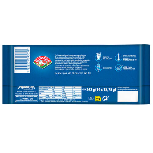 QUESO CLASICO CASERIO 14 LONCHAS 262g image number