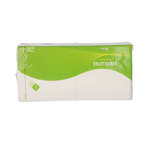 SERVILLETA PAPEL SELEX BLANCA 30X30 1 CAPA PAQUETE 160 uds image number