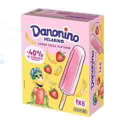 DANONINO fresa platano stick 6x50ml