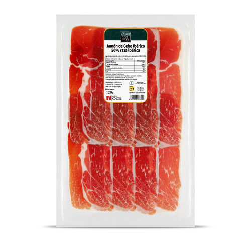 Jamon de cebo 50% raza iberica ARZUAGA lonchas 120g image number