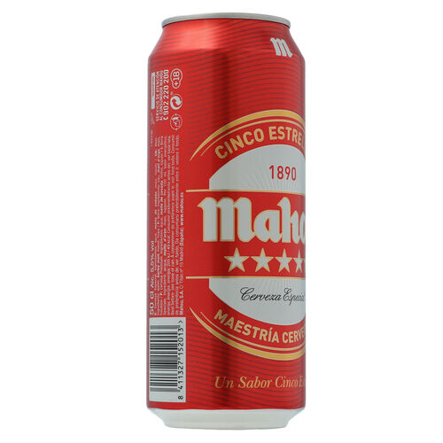 CERVEZA MAHOU 5 ESTRELLAS LATA 50cl image number