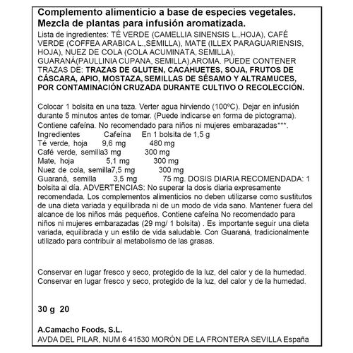 Infusi&oacute;n Quemagrasa ALTEZA 20uds image number