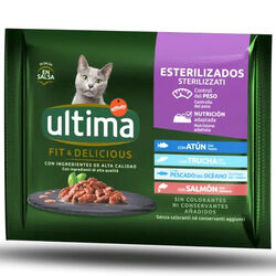ALIMENTO HUMEDO PARA GATO FIT PESCADO ULTIMA 4x85g