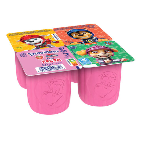 Postre infantil maxi fresa DANONINO 4x100g image number