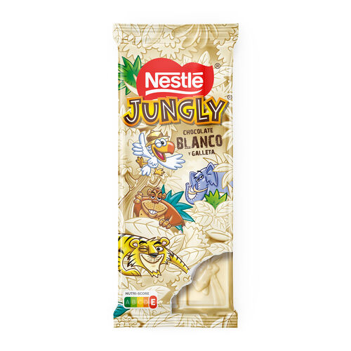 CHOCOLATE BLANCO Y GALLETA JUNGLY NESTLE 90g image number