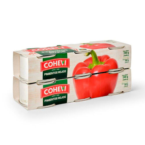 PIMIENTOS ROJOS COHEVI 3x80g image number