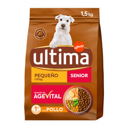 Comida seca para perro Mini Senior pienso ULTIMA 1,5kg