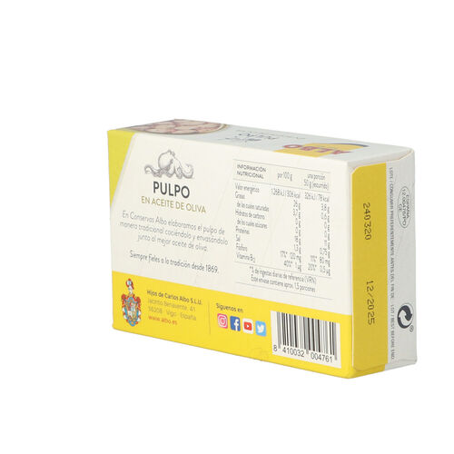 Pulpo ALBO oliva 116g image number