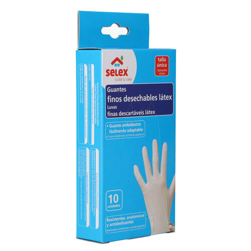 Guante fino latex Talla mediana SELEX 10uds image number