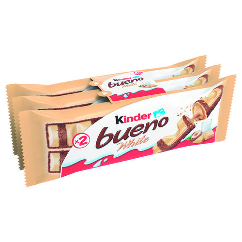 Chocolatina KINDER BUENO white 3uds image number