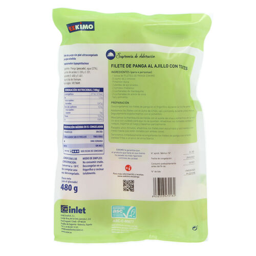 Panga congelada filetes EXKIMO 480g image number