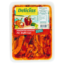 Pimientos asados del Mediterr&aacute;neo en tiras DELICIAS 250g