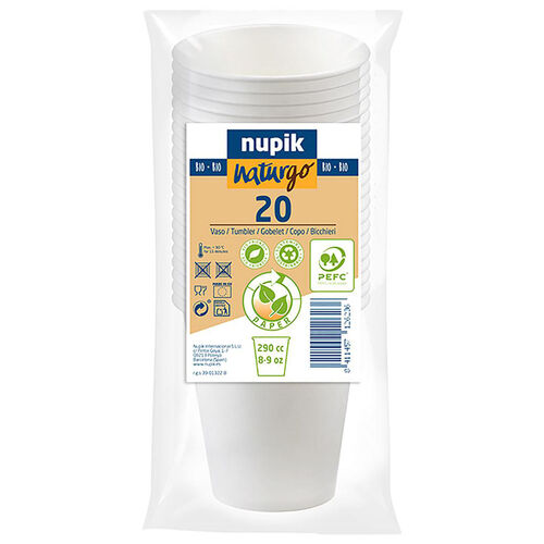 Vaso de carton nupik 20uds image number