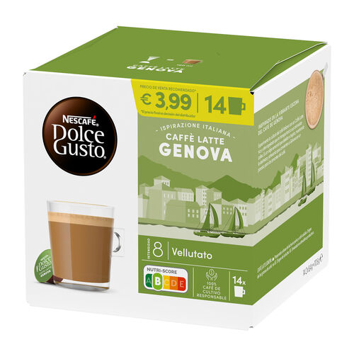 CAFÉ LATTE GÉNOVA DOLCE GUSTO 14 CÁPSULAS image number