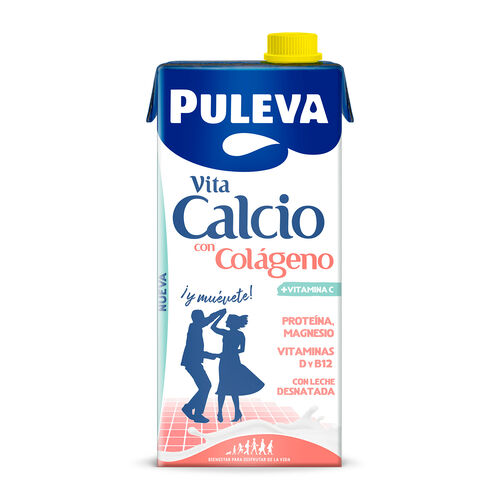 Bebida calcio con colágeno desnatada PULEVA 1L image number