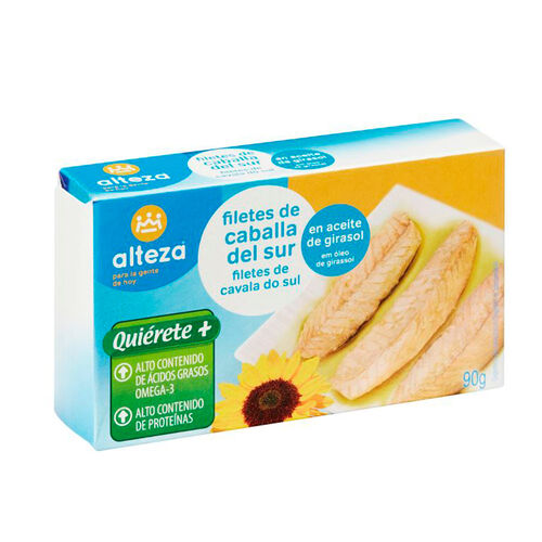 Filetes de caballa del sur en aceite girasol ALTEZA 90g image number