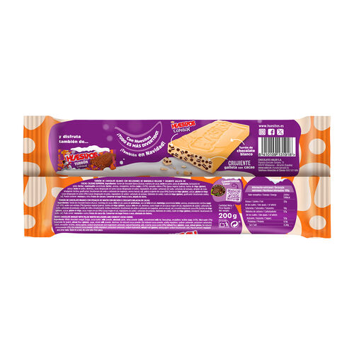 Turrón de chocolate blanco combix HUESITOS 200g image number