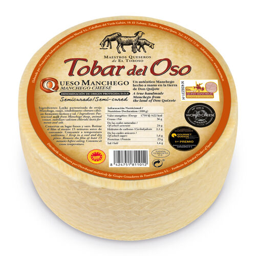 Queso Manchego DOP de oveja semicurado TOBAR DEL OSO kg image number