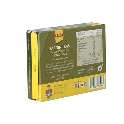 SARDINILLA ALBO OLIVA VIRGEN 105g image number