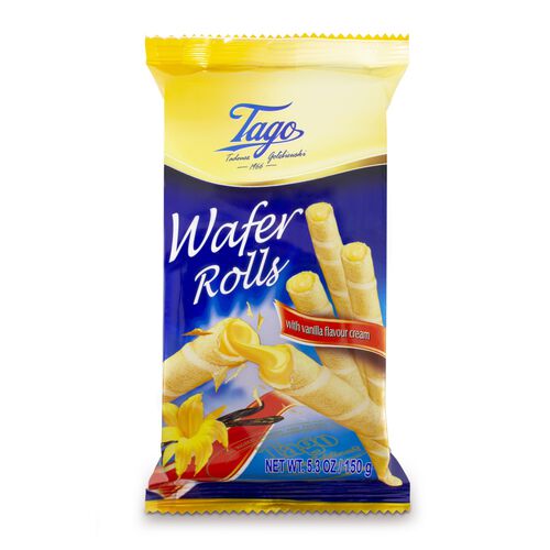 WAFER ROLLS VAINILLA TAGO 150g image number