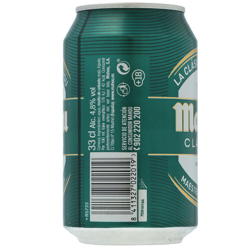 CERVEZA MAHOU CLASICA LATA 33cl image number