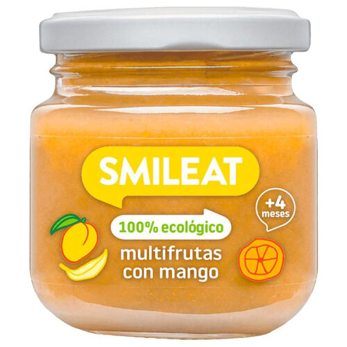Tarrito multifrutas con mango 100% ecologico smileat 130g image number