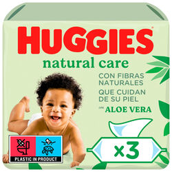TOALLITAS INFANTILES NATURAL CARE HUGGIES 3x56uds