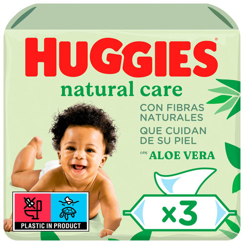 TOALLITAS INFANTILES NATURAL CARE HUGGIES 3x56uds image number